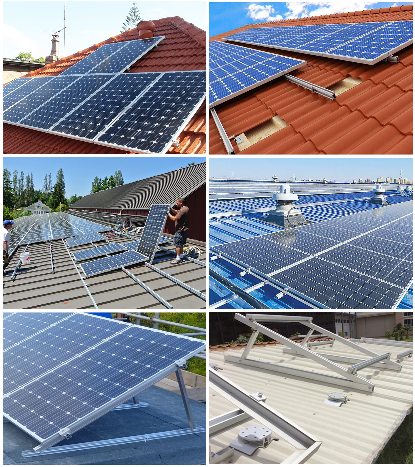 sistema de montaje solar en techo