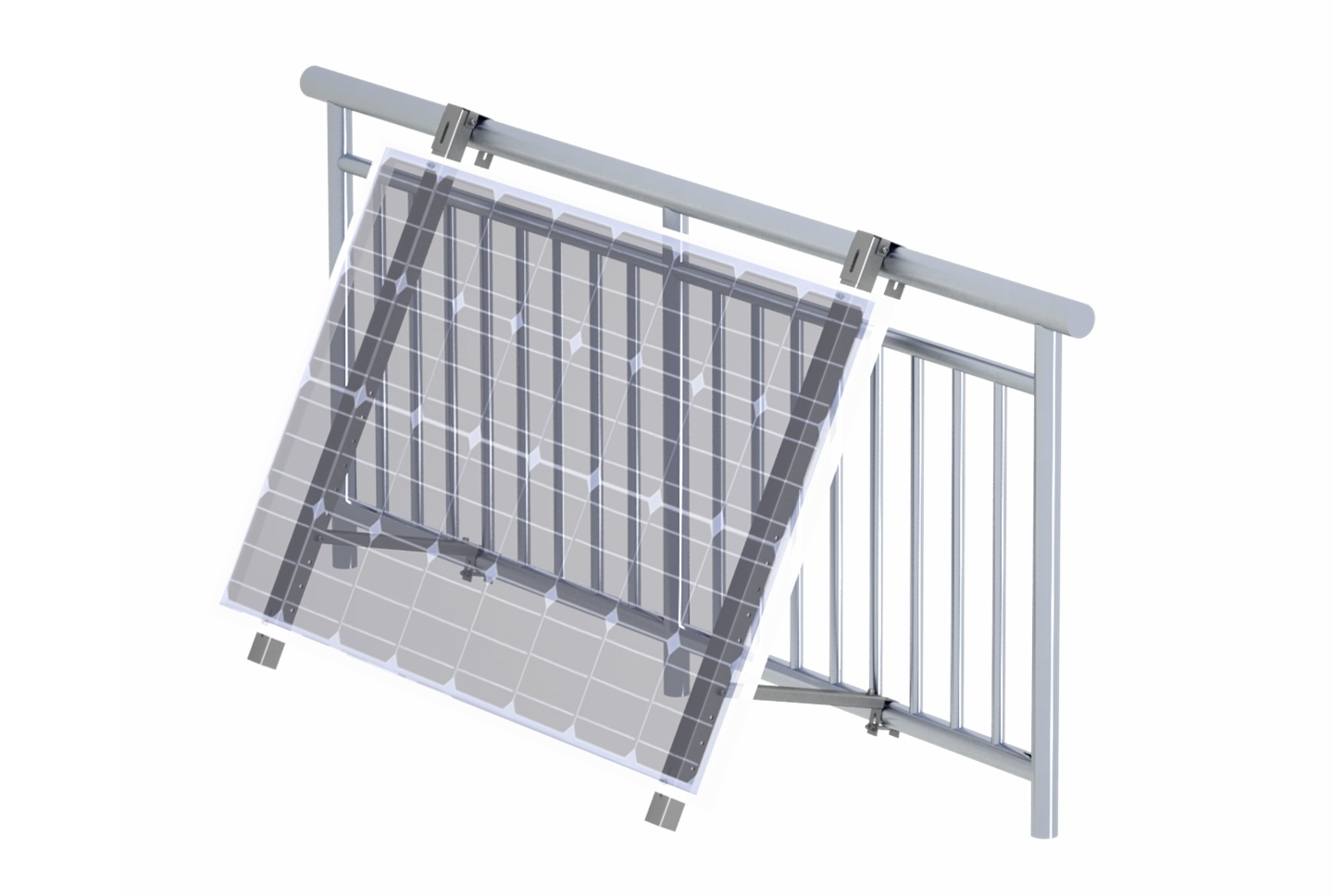 Soportes de montaje ajustables para paneles solares para balcón