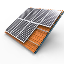 Sistema de montaje de soporte solar para soportes de paneles solares con techo de tejas