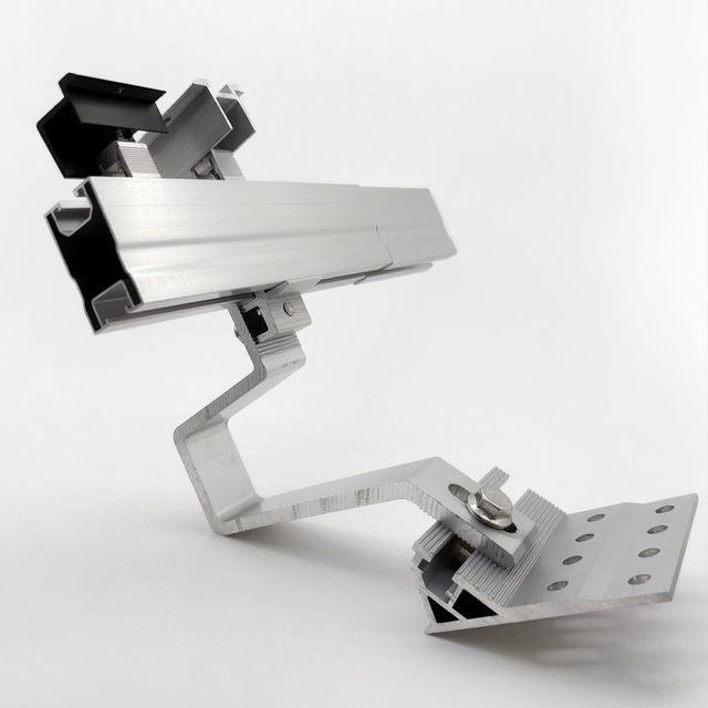 Estructuras fotovoltaicas de techo solar Kit de soporte de gancho de aluminio para sistema de montaje de paneles solares