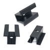 Kit de abrazadera de panel solar negro de aluminio Kit de abrazadera media para el sistema de montaje del techo