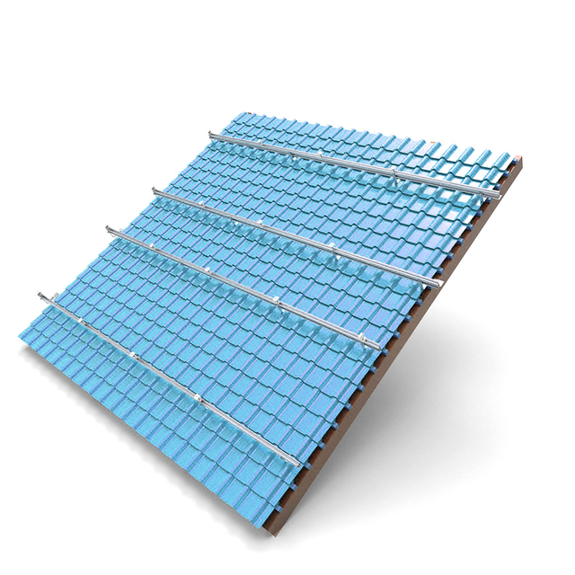  Sistema de montaje solar, ganchos ajustables para techo de tejas de acero inoxidable, sistema de montaje de tejas