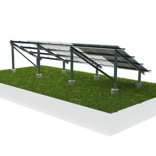 Paneles solares Estructura de montaje solar molido con Bloque de concreto FundationA