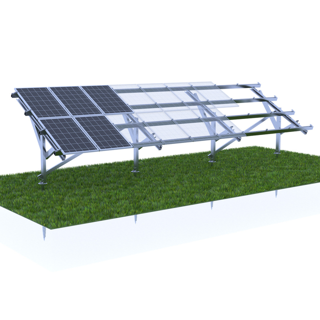 Sistema de estructura solar fotovoltual de montaje solar de montaje solar de panel solar de un solo polo soporte de columna única