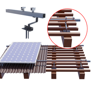 Panel solar Ajuste ajustable Techo del techo Riel de montaje y abrazadera solar para el soporte de techo de baldosas solares