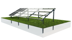 Montaje solar en tierra con sistema de panel solar de soporte de acero de canal C