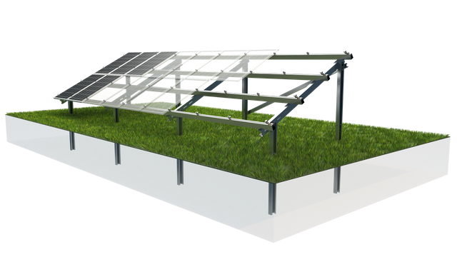 Montaje solar en tierra con sistema de panel solar de soporte de acero de canal C