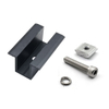 Kit de abrazadera de panel solar negro de aluminio Kit de abrazadera media para el sistema de montaje del techo