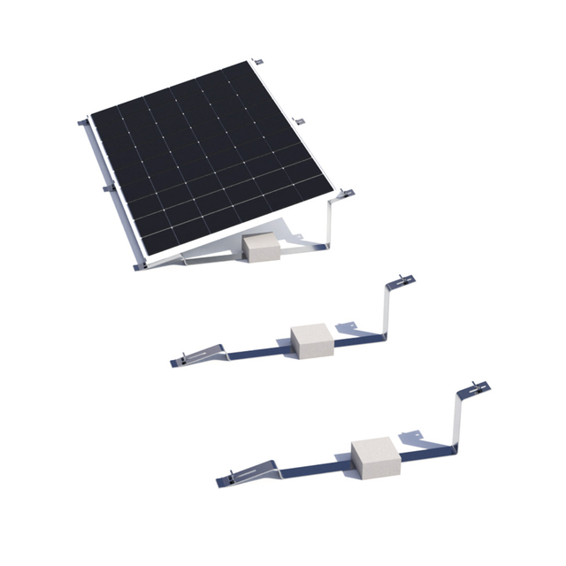 Sistema de estructura de montaje de lastre de hormigón del panel plano del techo plano