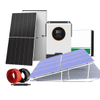 Sistema de panel de energía solar Kit de panel de energía solar de montaje de techo plano con módulo fotovoltaico inversor 