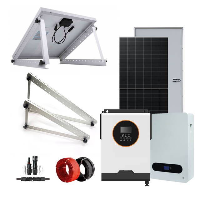 Triángulo ajustable Techo plano Montaje solar con kits de panel solar Sistema de energía solar inversor