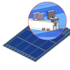 Solución de riel de aluminio para el sistema de energía solar de techo de metal trapezoidal Sistema de paneles solares para el hogar